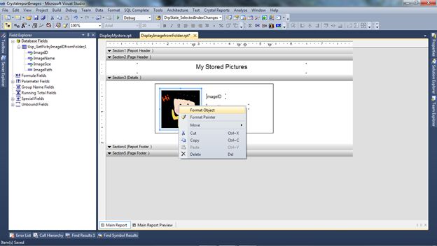 Right Click on image 